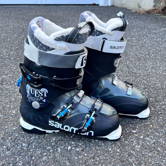 Salomon Shoes - Salomon Quest Access 70 W Womens Ski Boots 26.5 US 9.5 Black Walk Mode